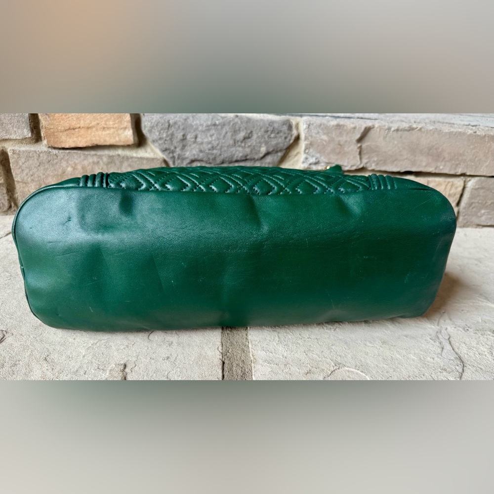 Tory Burch Quilted Fleming Leather Tote in Green - Picture 7 of 15